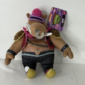 Teenage Mutant Ninja Turtles Bebop Plush 8" Mutant Mayhem Nickelodeon Mattel NEW